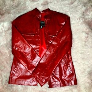 Azteca Red Leather Jacket